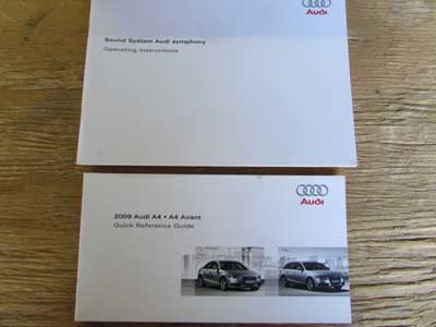 Audi OEM A4 B8 Owners Users Manual Guide Hand Book w/ Case 20092